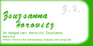 zsuzsanna horovitz business card